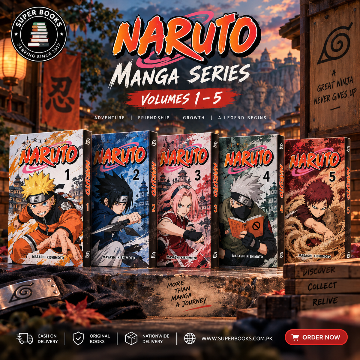 Naruto Manga Series – Volumes 1–5